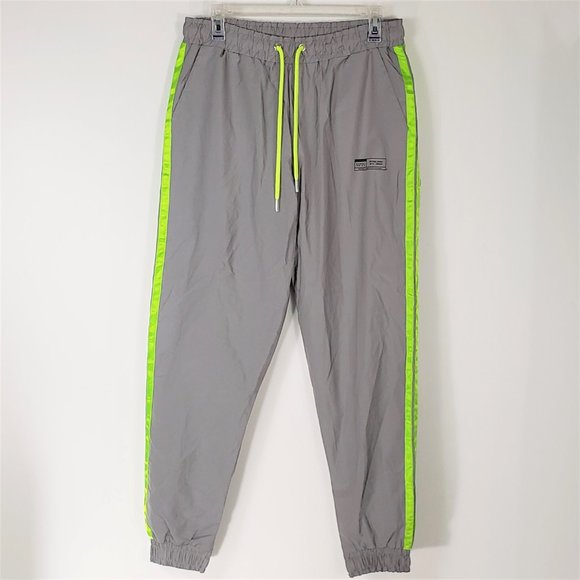 boohooman reflective joggers
